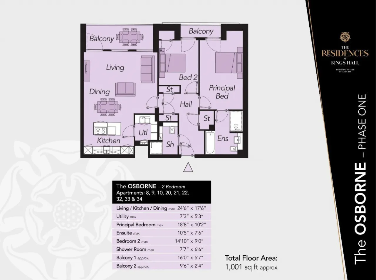 Apartment 8, The Osborne, The Residences At Kings Hall, Balmoral Avenue, BT9