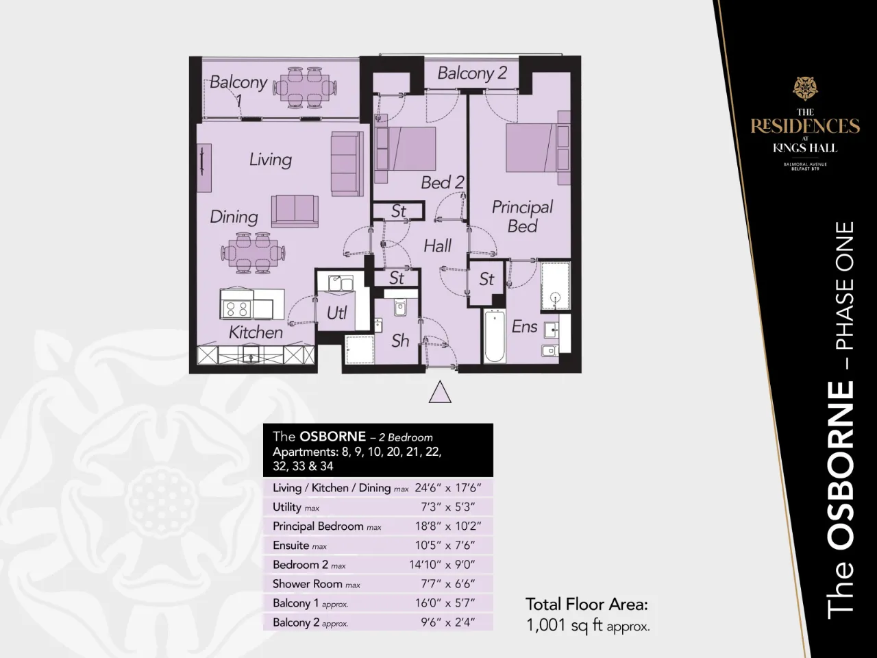 Apartment 33, The Osbourne, The Residences At Kings Hall, Balmoral Avenue, BT9